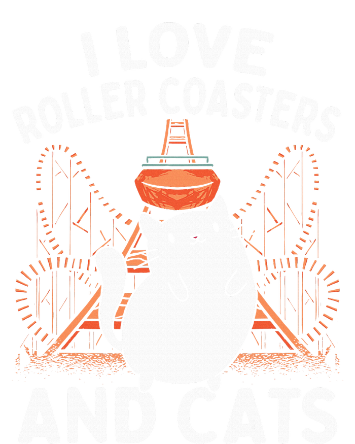 Theme Park Vacation I Love Roller Coasters And Cats Premium Hoodie