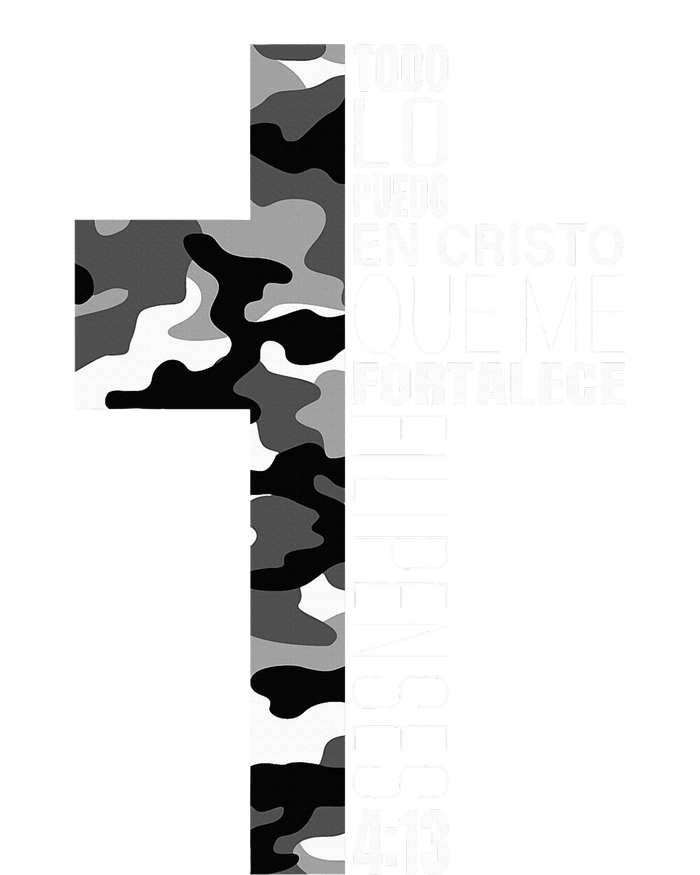 White Camo Christian Verse Spanish Filipenses 413 EspañOl Kids T-Shirt