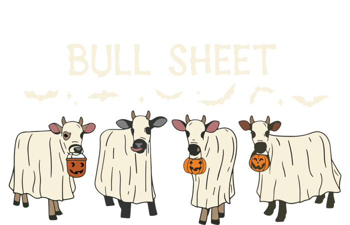 Bull Sheet Ghost Cow Halloween Funny Cow Ghost Women Sweat Sustainable Bucket Hat