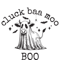 Cluck Baa Moo Boo Halloween Highland Cow Ghost Ghost Cow Kids Hoodie