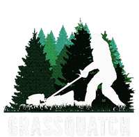 Lawn Mower Mowing Dad Landscaper Bigfoot Yeti Sasquatch T-Shirt