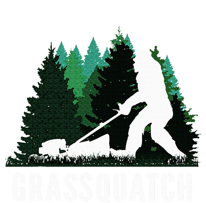 Lawn Mower Mowing Dad Landscaper Bigfoot Yeti Sasquatch T-Shirt