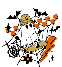 Ghost Retro Halloween Skateboard Kids Long Sleeve Shirt