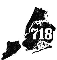 New York City 718 Area Code Queens Ny Nyc Map Pride Vintage Women's Perfect Tri Rocker Tank