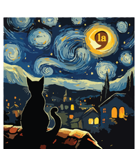 Halloween Starry Night Black Cat Comma La Kamala Harris Women's Pullover Hoodie