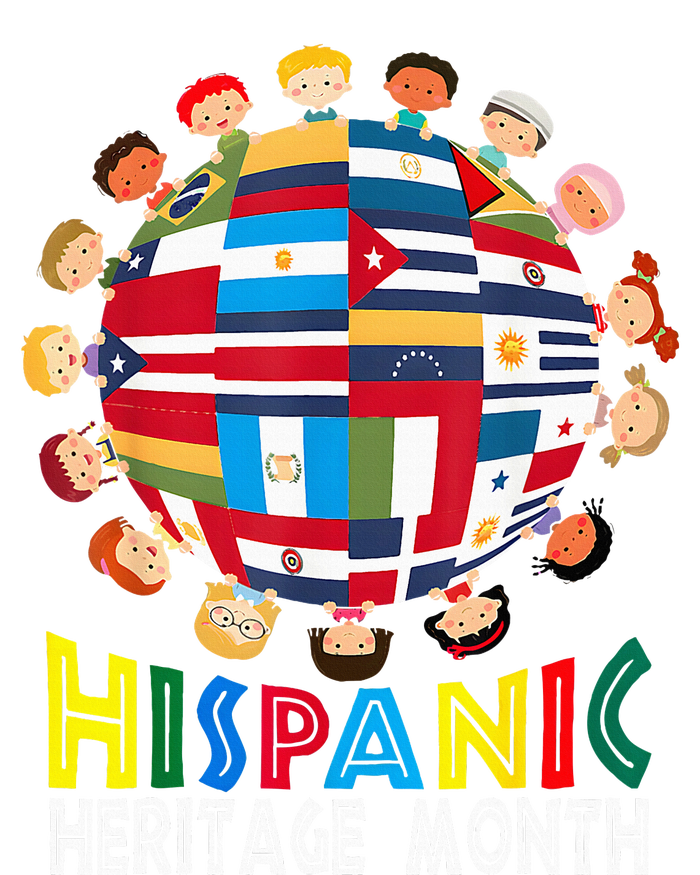 National Hispanic Heritage Month Children Latin Flags Flat Bill Trucker Hat