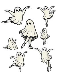 Ballet Ghost Ballet Dancer Spooky Dance Teacher Halloween Gift Dry Zone Grid Polo