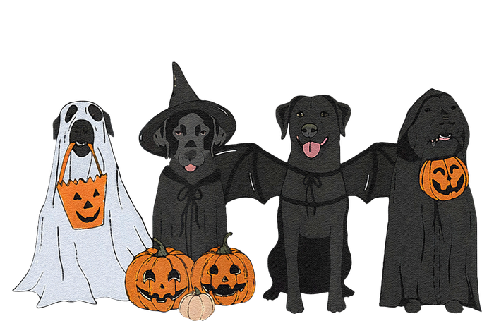 Black Labrador Halloween Ghost Pumpkin Gift T-Shirt