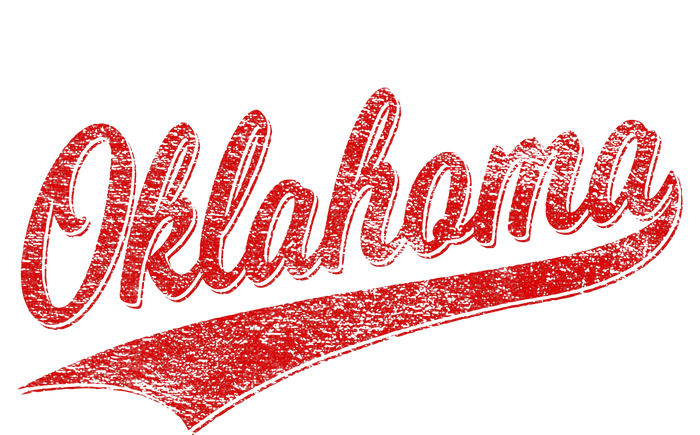 Oklahoma Varsity Script Vintage Sports Jersey Style Flag Sustainable Bucket Hat