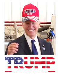 Funny Joe Biden Wearing A Trump Hat Gift Valucap Bio-Washed Visor