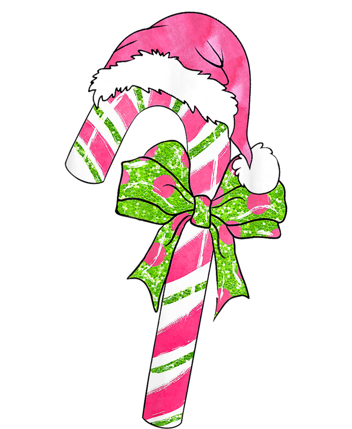 Cute Merry Christmas Candy Cane Coquette Bow Xmas Family Pajamas Gift T-Shirt