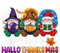 Halloween Thanksgiving Christmas Happy Hallothanksmas Gnomes Insulated Varsity Jacket