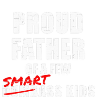 Proud Father Of A Few Smart Ass Not Dumbass Striped Beanie with Solid Band