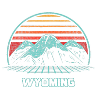 Wyoming Retro Mountain Hiking 80s Style Flat Bill Trucker Hat