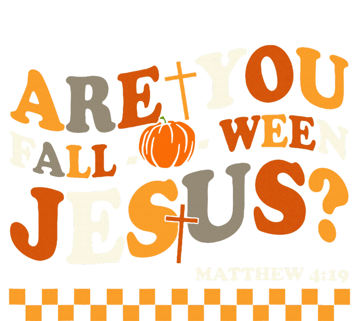 Are You Falloween Jesus Christian Halloween Pumpkin Flat Bill Trucker Hat