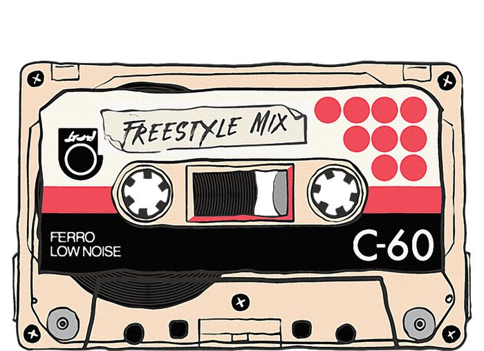 Freestyle Mix Tape Retro Vintage 80s Music Fan USA-Made Doggie Bandana