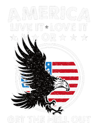 America Live It Love It Or Get The Hell Out Patriotic Usa PosiCharge RacerMesh Polo