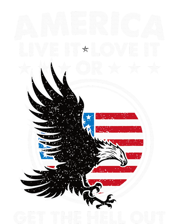 America Live It Love It Or Get The Hell Out Patriotic Usa PosiCharge RacerMesh Polo