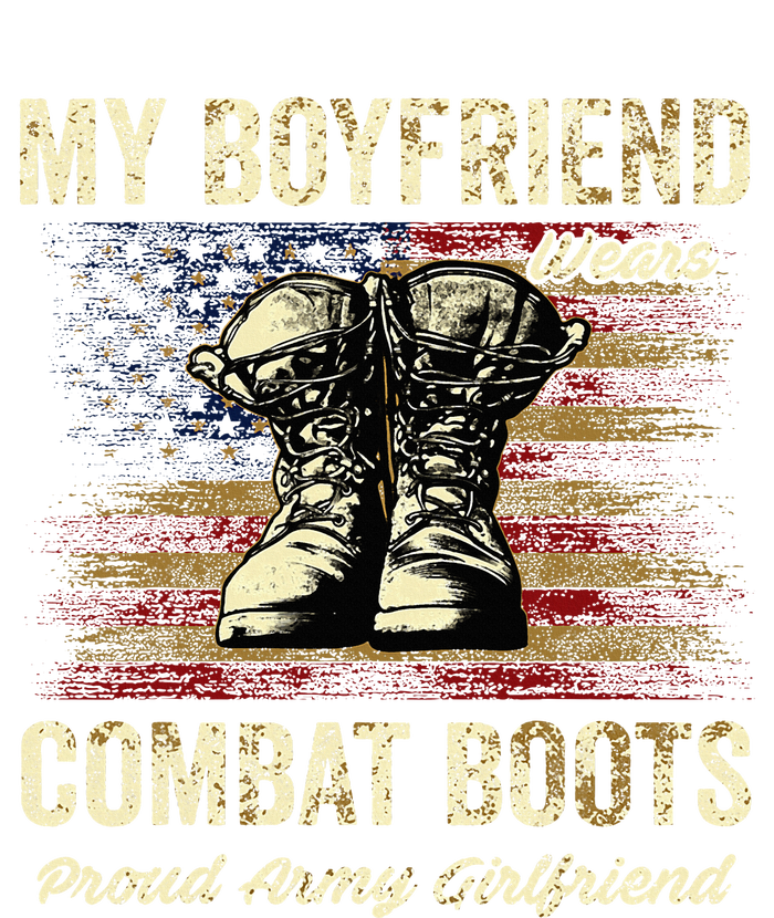 My Boyfriend Wears Combat Boots Proud Army Girlfriend 7-Panel Snapback Hat