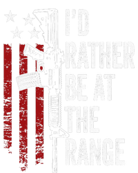 ID Rather Be At The Gun Range Usa Flag Funny Guns Owner Women's Fleece Hoodie