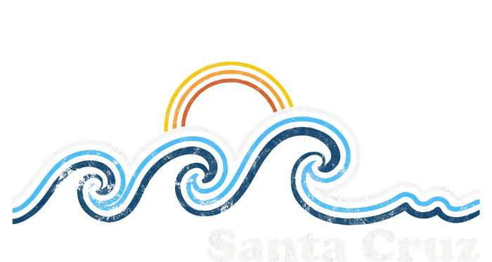 Santa Cruz California Ca Sufing Waves Sunset Beach Vintage Grommeted Golf Towel