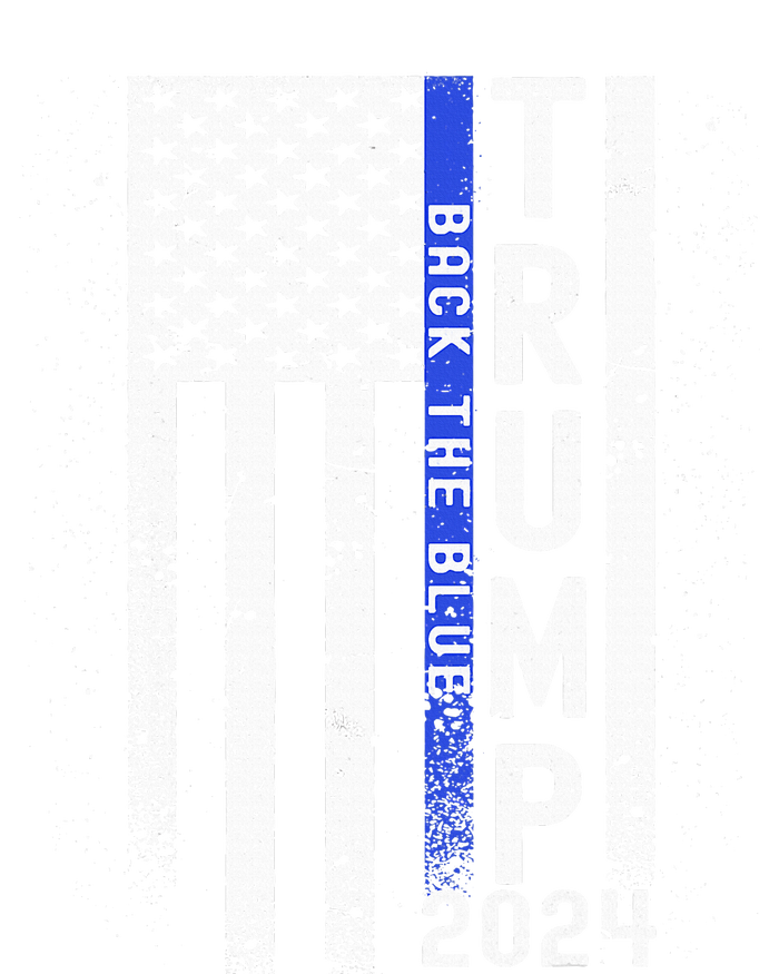 Trump 2024 Back The Blue American Flag Blue Line Valucap Bio-Washed Visor