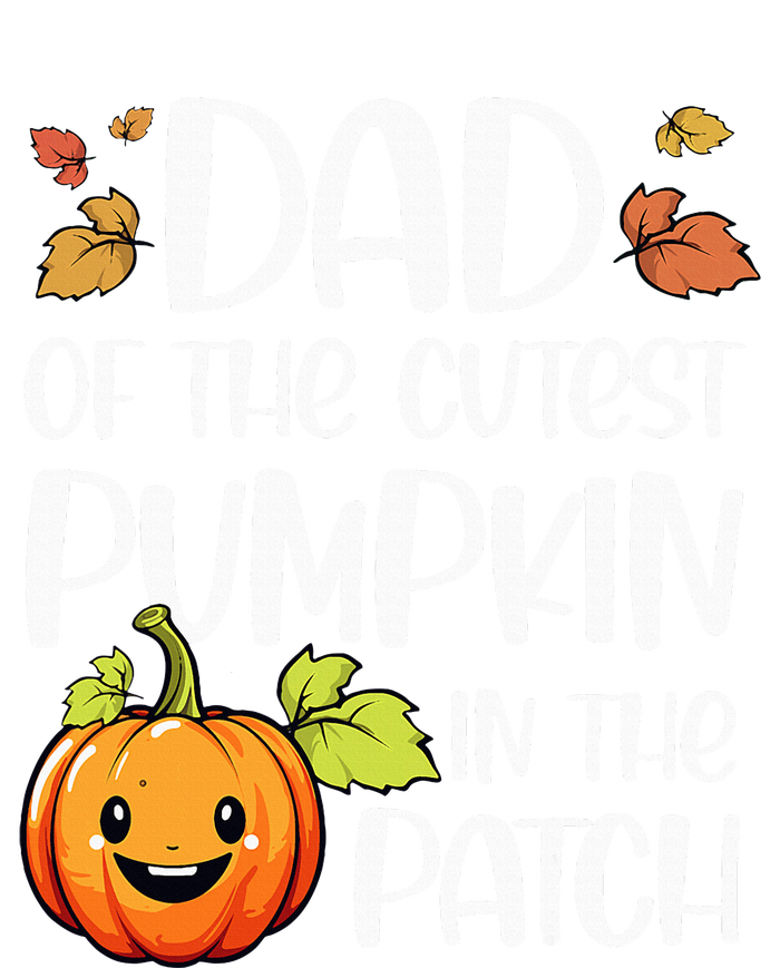 Dad Of Cutest Pumpkin In The Patch Halloween Thanksgiving Women's Crop Top Tee