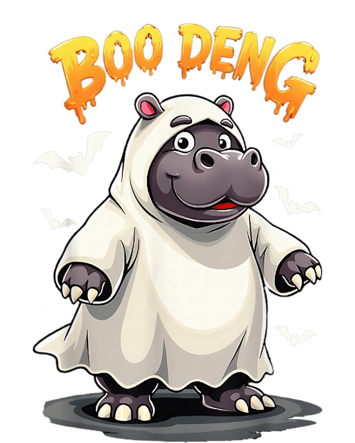 Moo Deng Cute Baby Pygmy Hippo Bouncy Pig In Thai Halloween Tall Long Sleeve T-Shirt