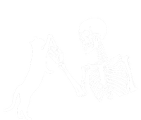 Skeleton Hand Playing Cat Funny Halloween Costume Skull T-Shirt