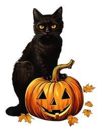 Retro Black Cat Halloween Pumpkin Kids Hoodie