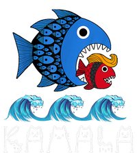 Kamala Over Trump Blue Wave Big Fish Eats Small Fish Hoodie