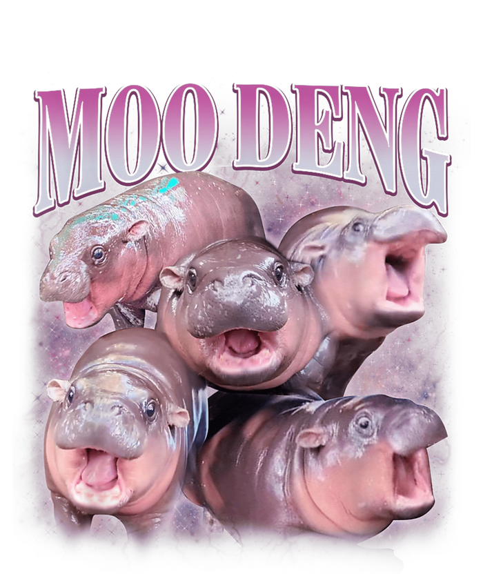 Moodeng The Famous Baby Pigmy Hippo Moodeng 5 Faces Emotional Meme T-Shirt