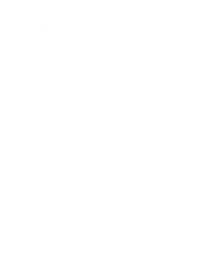 Birdie Gift: My Favorite People Call Me Birdie Cute Gift Stripe Pom Pom Beanie