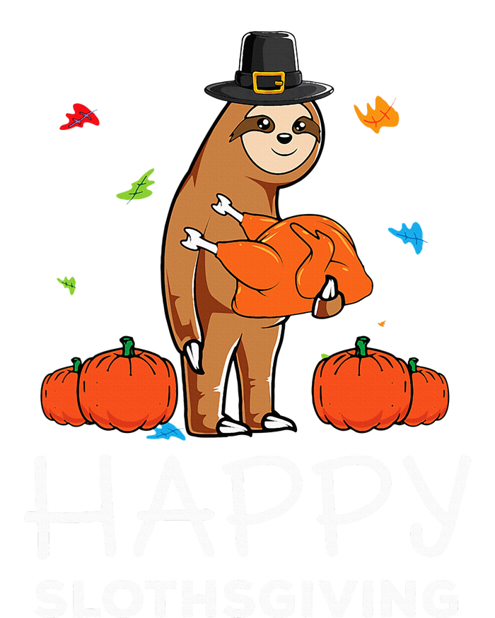 Sloth Pilgrim Hat Happy Thanksgiving Turkey Sloths T-Shirt