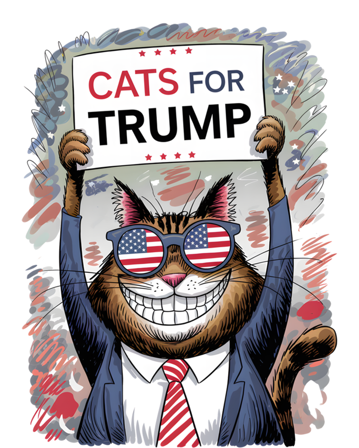 Cats For Trump 2024 Kittens And Ducks For Trump Vance 2024 Meaningful Gift Tie Dye Hoodie