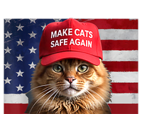 Vote For Trump Make Cats Safe Again Gift USA-Made Doggie Bandana