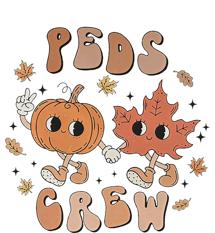 Peds Crew Nurse Etro Groovy Pumpkin Thanksgiving Pediatrics Poster