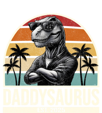 Dino Dad Daddysaurus New Dad 2025 Adult Dinosaur Dad Gift Women's V-Neck T-Shirt