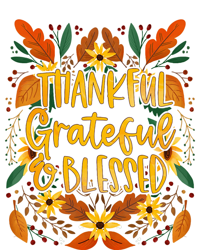 Thankful Grateful Blessed Fall Thanksgiving T-Shirt