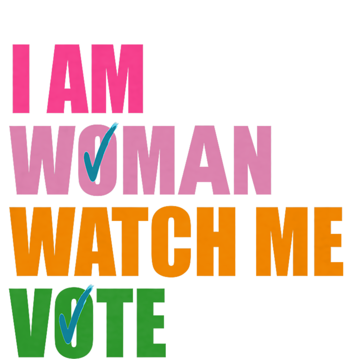 I Am Woman Watch Me Vote High Crown Mesh Back Trucker Hat