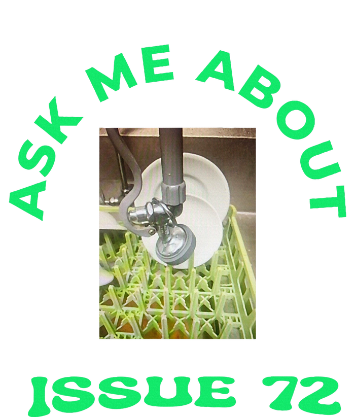 Ask Me About Issue 72 Inside Joke Restaurant Dishwasher Toddler Zip Fleece Hoodie