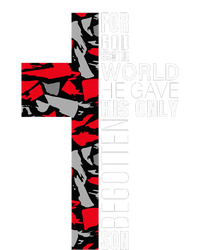 Red Black Gray Christian Cross Bible Verse Gifts Graphic T-Shirt