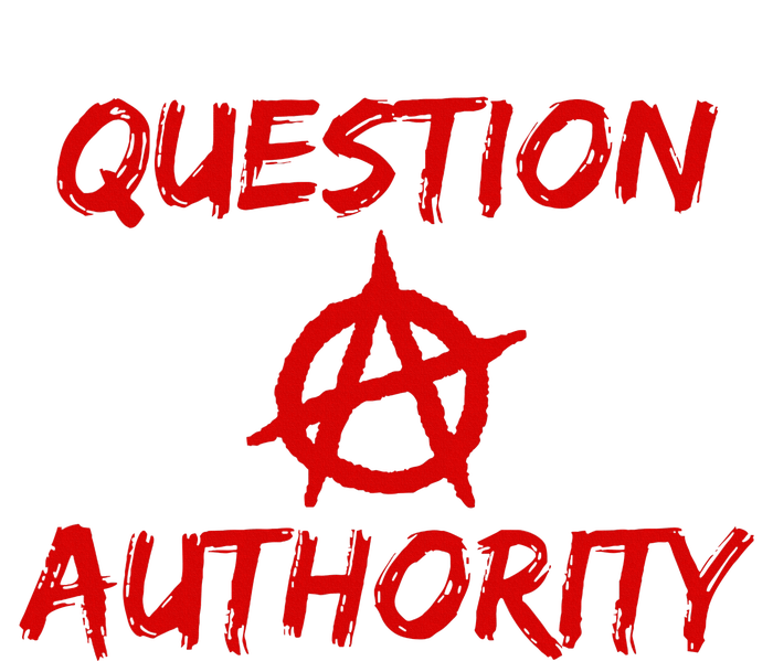 Question Authority Free Thinker Anarchy Dry Zone Grid Polo