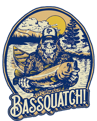 Bassquatch! Bass Fisherman Sasquatch Funny Bigfoot Fishing Ladies Long Sleeve Shirt