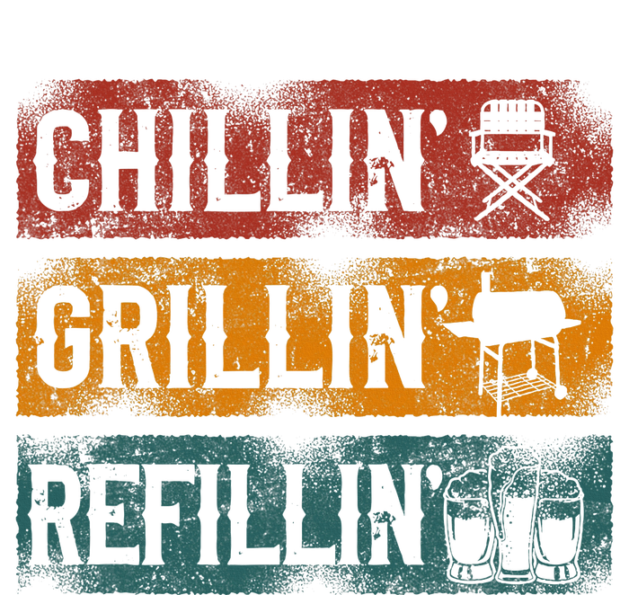 Bbq Smoker Chillin Grillin Refillin Grommeted Golf Towel