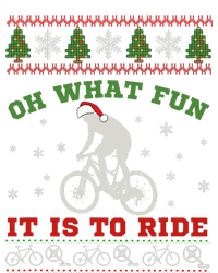 Mountain Bike Rider Oh What Fun Christmas Ugly Sweater Performance Long Sleeve Polo