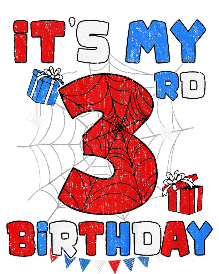 ItS My 3rd Birthday Spider Theme Party 3 Year Old Tall T-Shirt