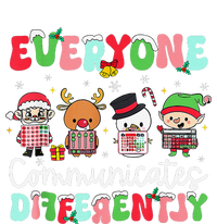 Everyone Communicate Differently Speech Therapy Christmas High Crown Mesh Back Trucker Hat