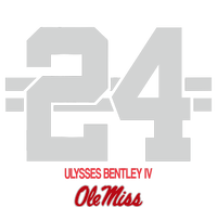 Ole Miss Football Ulysses Bentley Iv 24 Stripe Women's T-Shirt