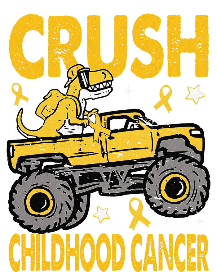 Crush Childhood Cancer Awareness Monster Truck Dinosaur Gift Hoodie